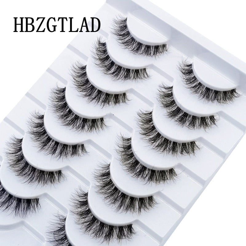 10 Pairs Mink Eyelashes Clear Band Eye Lashes Crisscross Transparent Band False Eyelashes Handmade Dramatic Lashes Upper Lashes