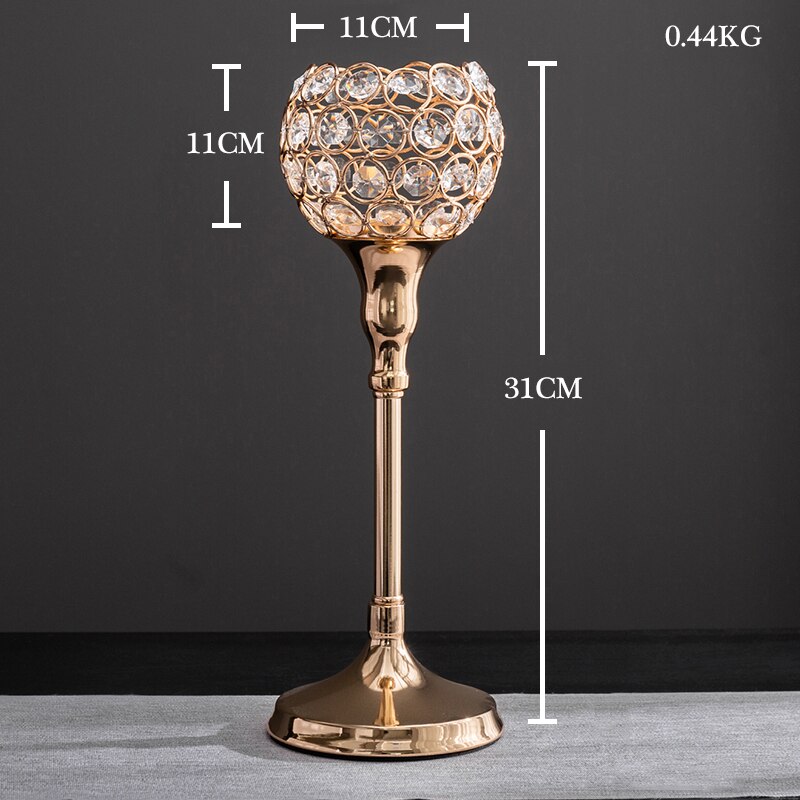 Golden Candle Holder Metal Candlestick Festival Wedding Dining Table Accessory  Home Decor