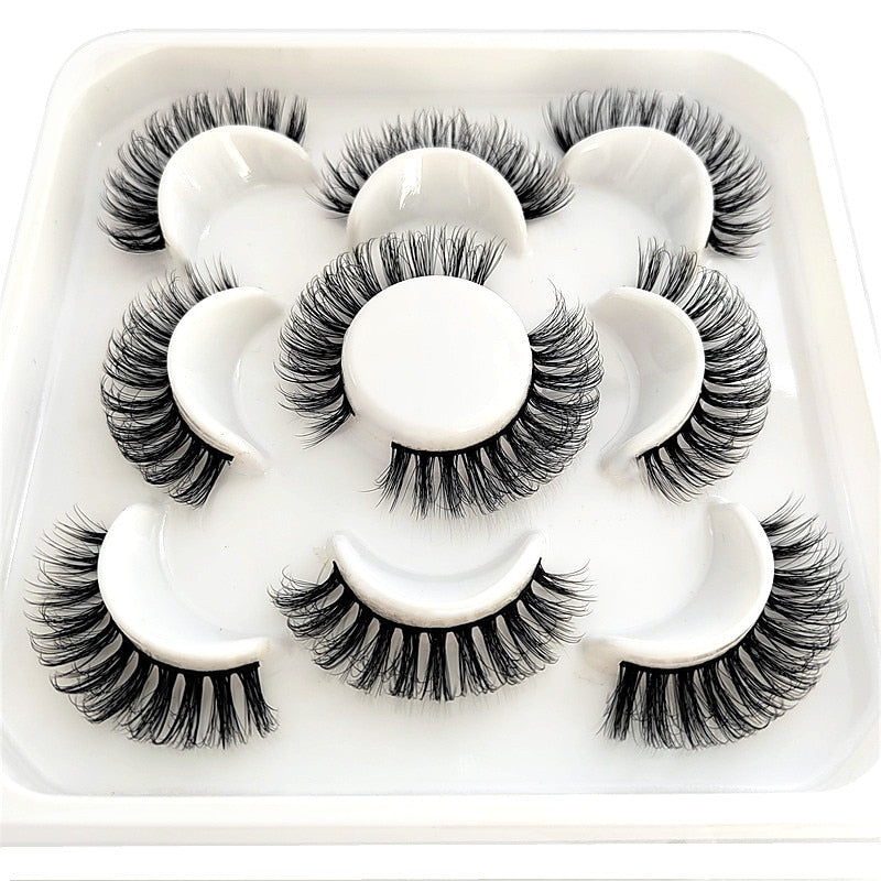 DD Curl 10-23mm Lashes 3D Mink Eyelashes Reusable Fluffy Strip Lashes eyelashes extensions
