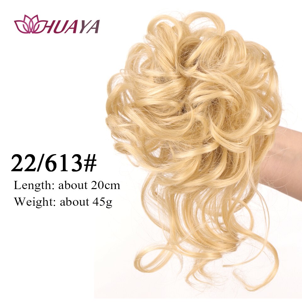 Synthetic Curly Donut Chignon With Elastic Band Scrunchies Messy Hair Bun Updo Hairpieces Extensions for Women