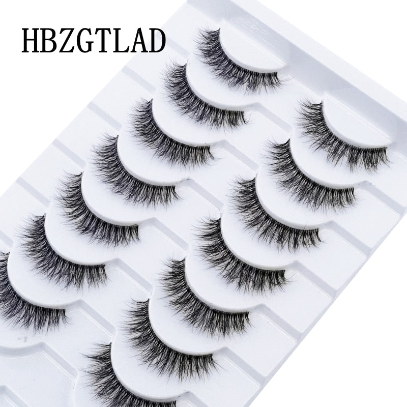 10 Pairs Mink Eyelashes Clear Band Eye Lashes Crisscross Transparent Band False Eyelashes Handmade Dramatic Lashes Upper Lashes