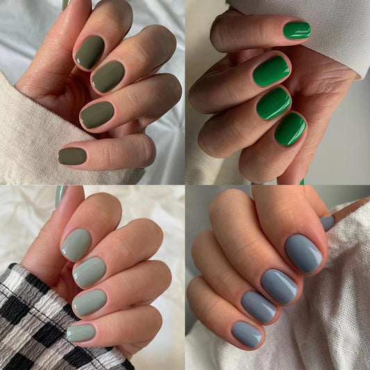 Press On Nails Solid color Short