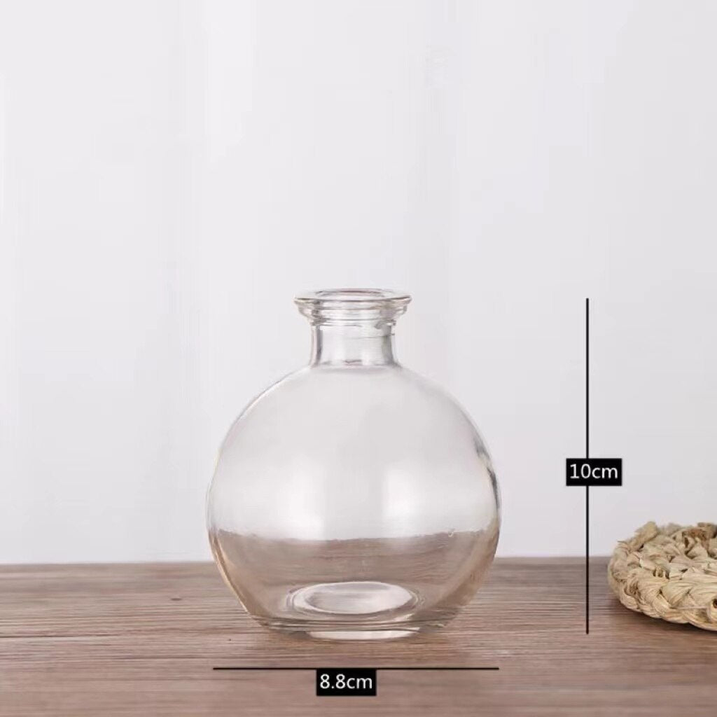 Simple Transparent Glass Small Vase Nordic Decoration Living Room Flower Home
