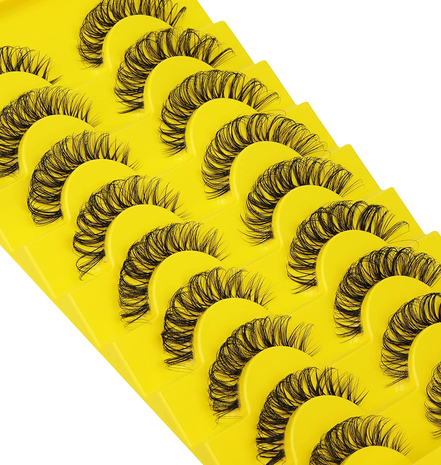 10Pairs Transparent Band Lashes Natural Long 3D Faux Mink False Eyelashes Handmade Fluffy Volume Eye Lash Cilios