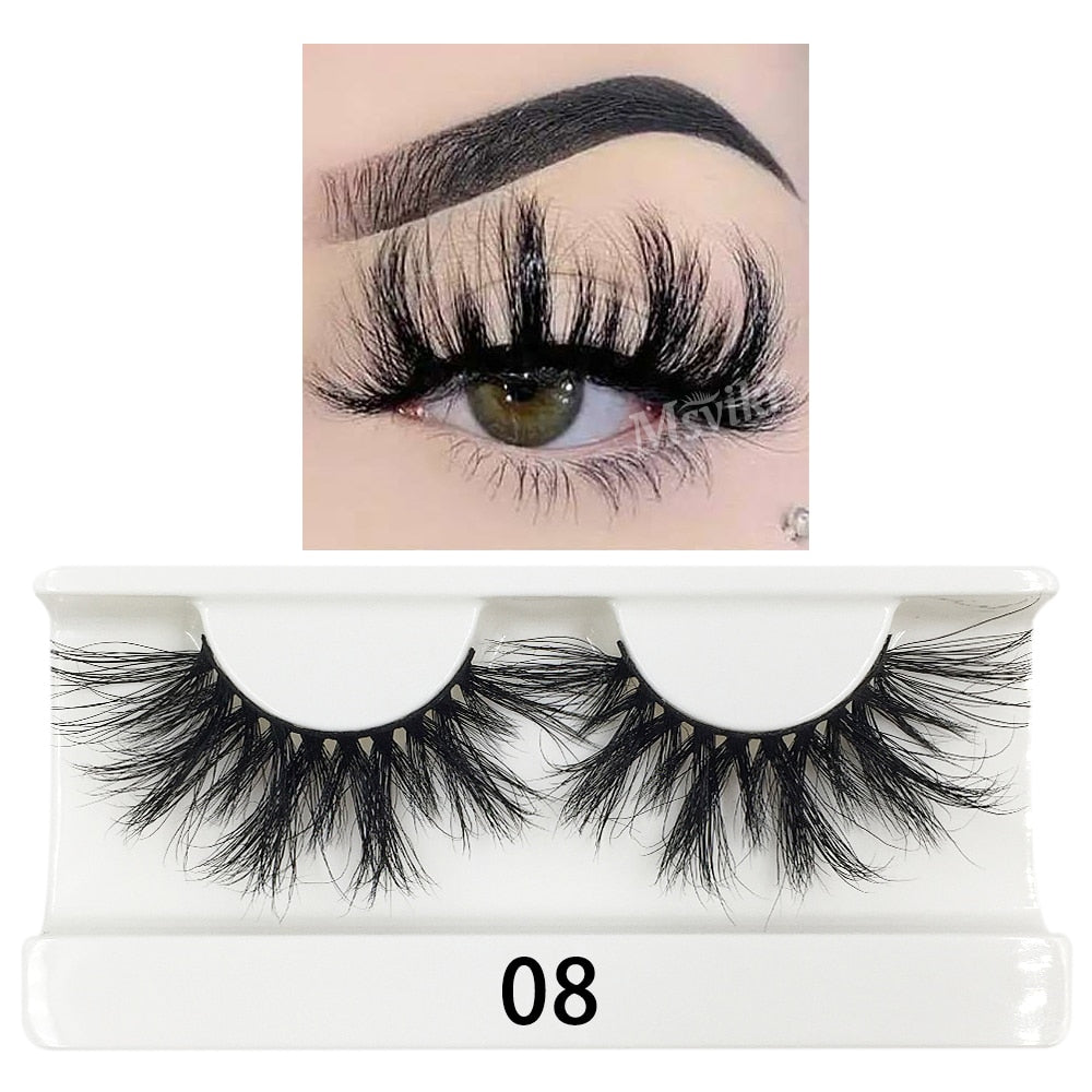 Fluffy 25MM Mink Eyelashes 5D Colored Lashes Color Thick False Eyelashes Box Package