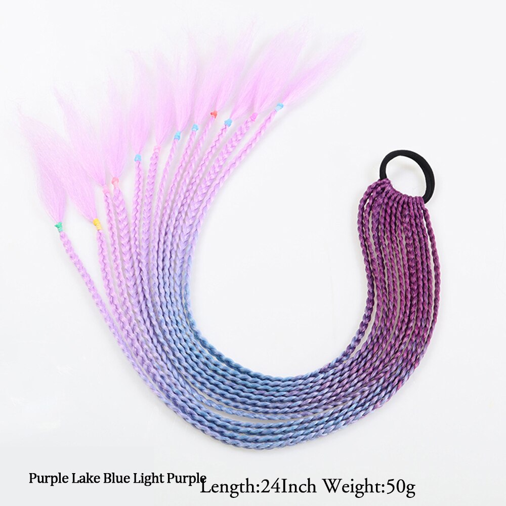 Synthetic Heat Resistant Braided Fishtail Fishbone Drawstring Ponytail Hairpiece Blonde Hair Extensions For Woman