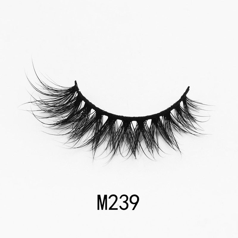 Handmade Mink Eyelashes 3D Curl Winged Natural Realistic Messy End Eye Elongated Thick False Eyelashes Soft Fake Eyelashes