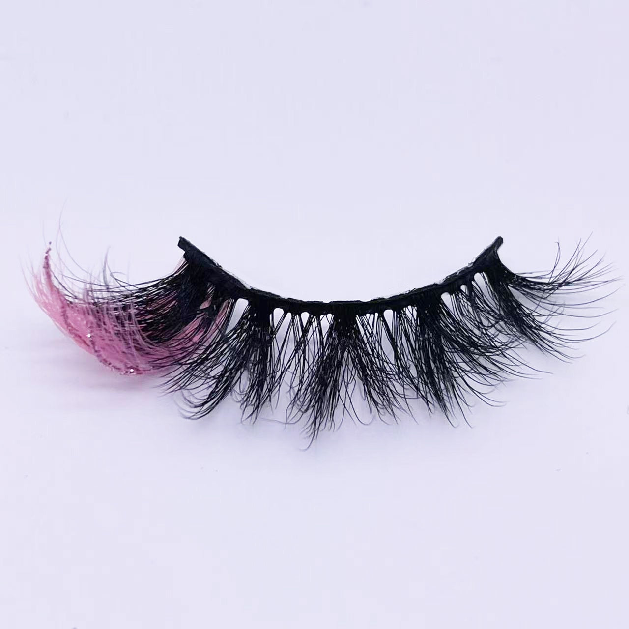 Glitter ombre Colored Lashes 20MM Mink Lashes Dramatic Colorful Natural Eyelashes Extension Fake Eyelashes