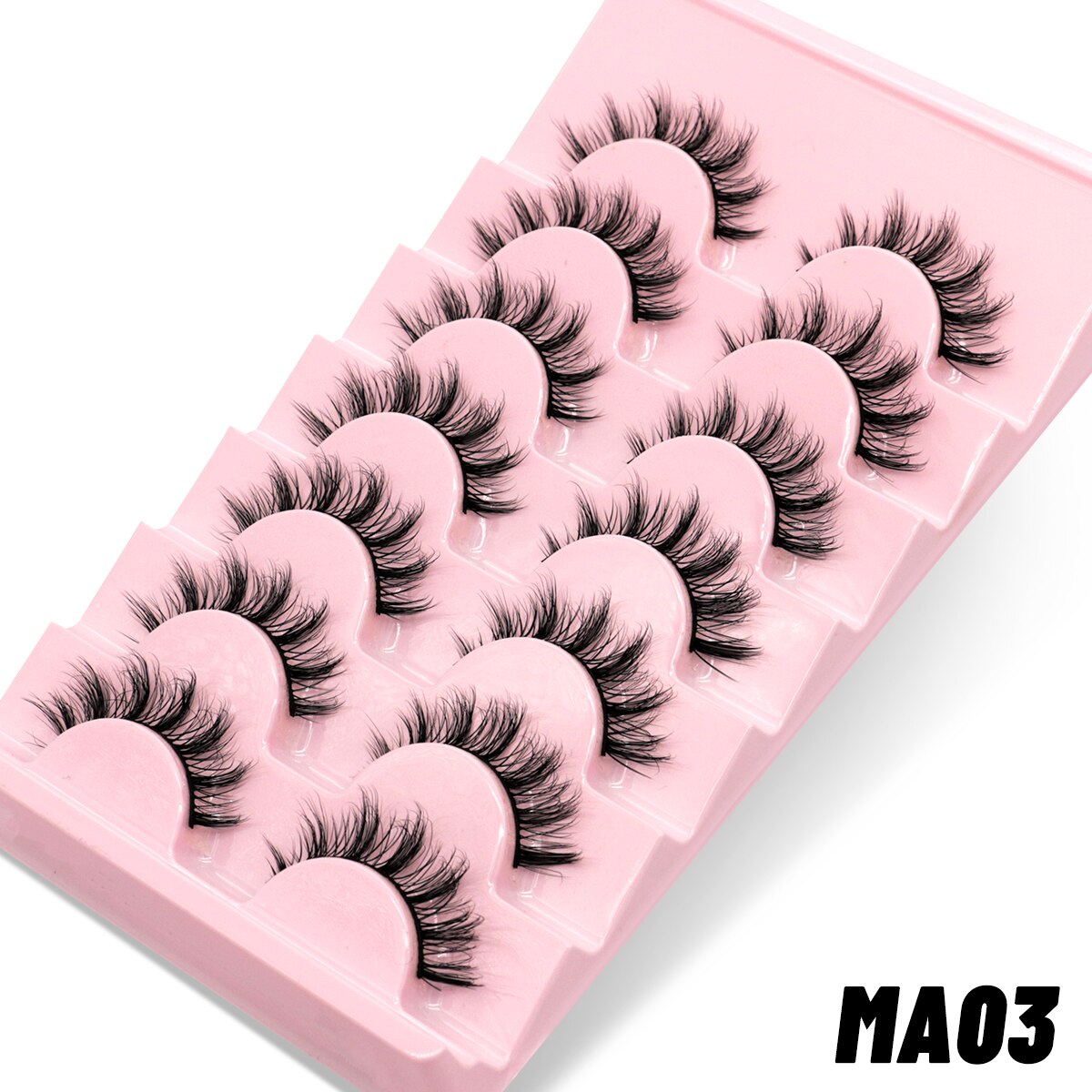 20 pairs Eyelashes Natural False Lashes 3D Manga Lashes y2k Winged Natural Realistic Cat Eye Eyelash Extension