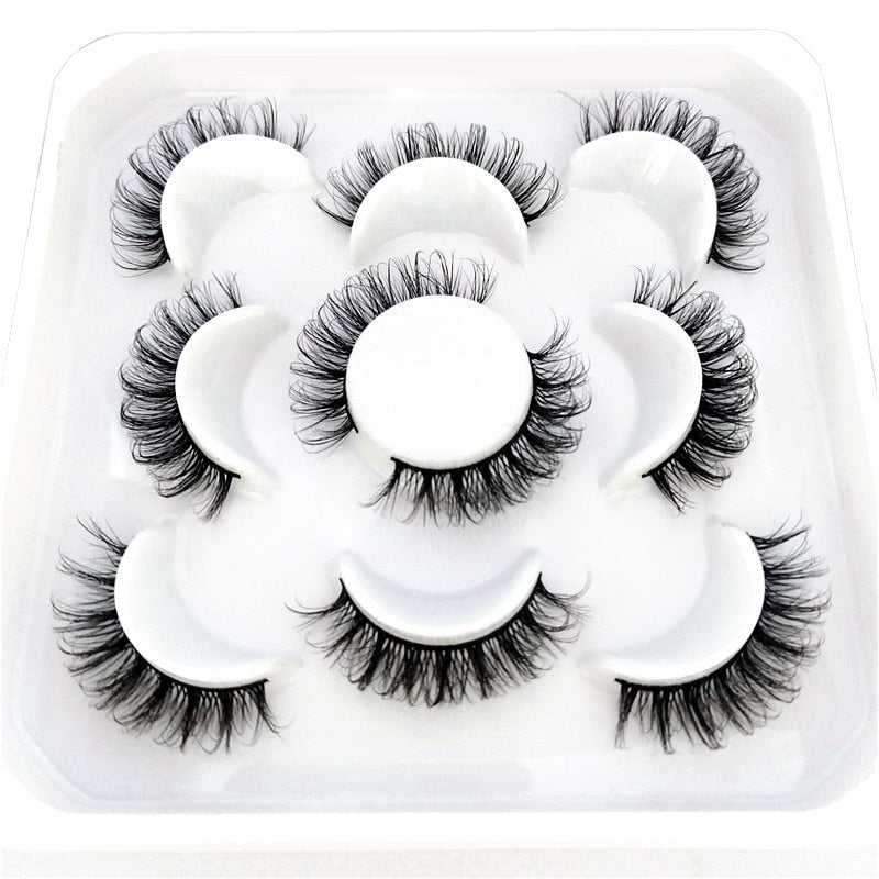DD Curl 10-23mm Lashes 3D Mink Eyelashes Reusable Fluffy Strip Lashes eyelashes extensions
