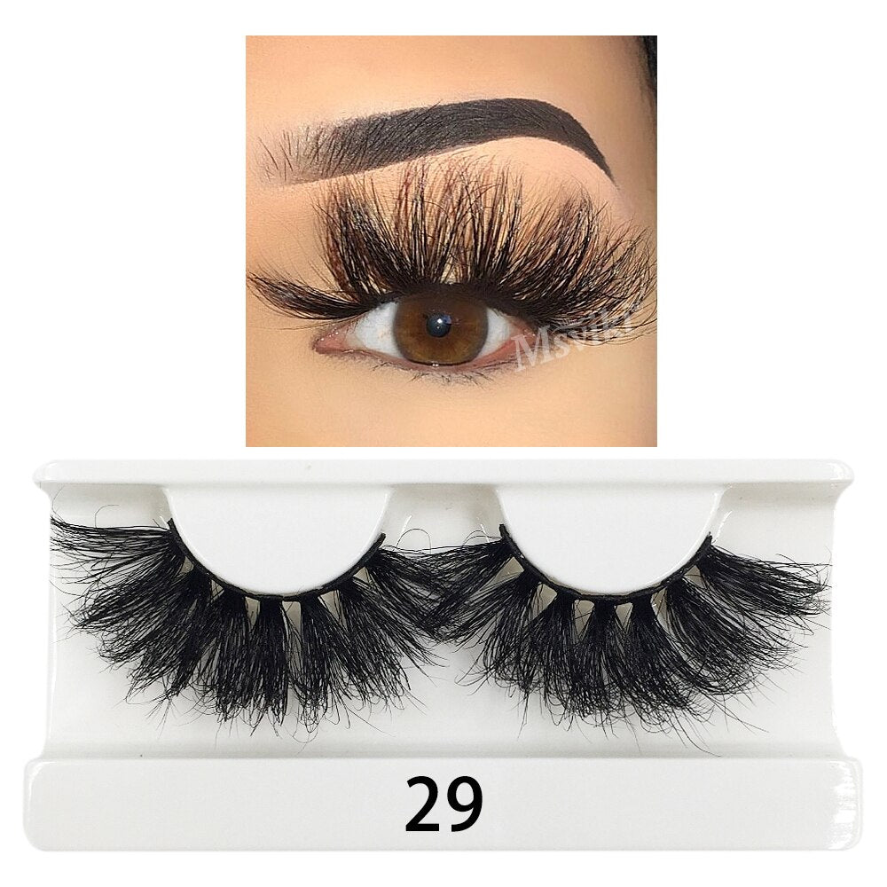 Fluffy 25MM Mink Eyelashes 5D Colored Lashes Color Thick False Eyelashes Box Package