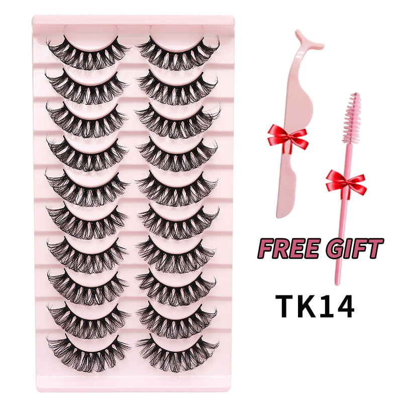 Russian Strip Lashes 25mm 3D Mink Volume Fluffy Natural False Eyelashes Thick Dramatic Mink Eyelashes