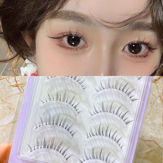 5 Pairs Natural False Eyelashes Cos Little Devil Japanese Eyelashes Handmade Thick Curling Eyelash