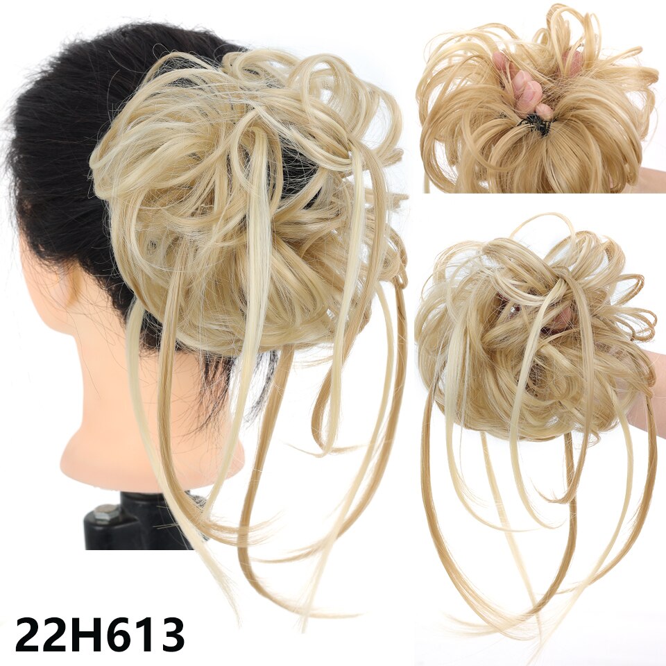 Synthetic Claw Chignon Clip in Hair Bun Messy Curly Hair Hairpieces Natural Wavy Curly Combs add Hair Volume for Women