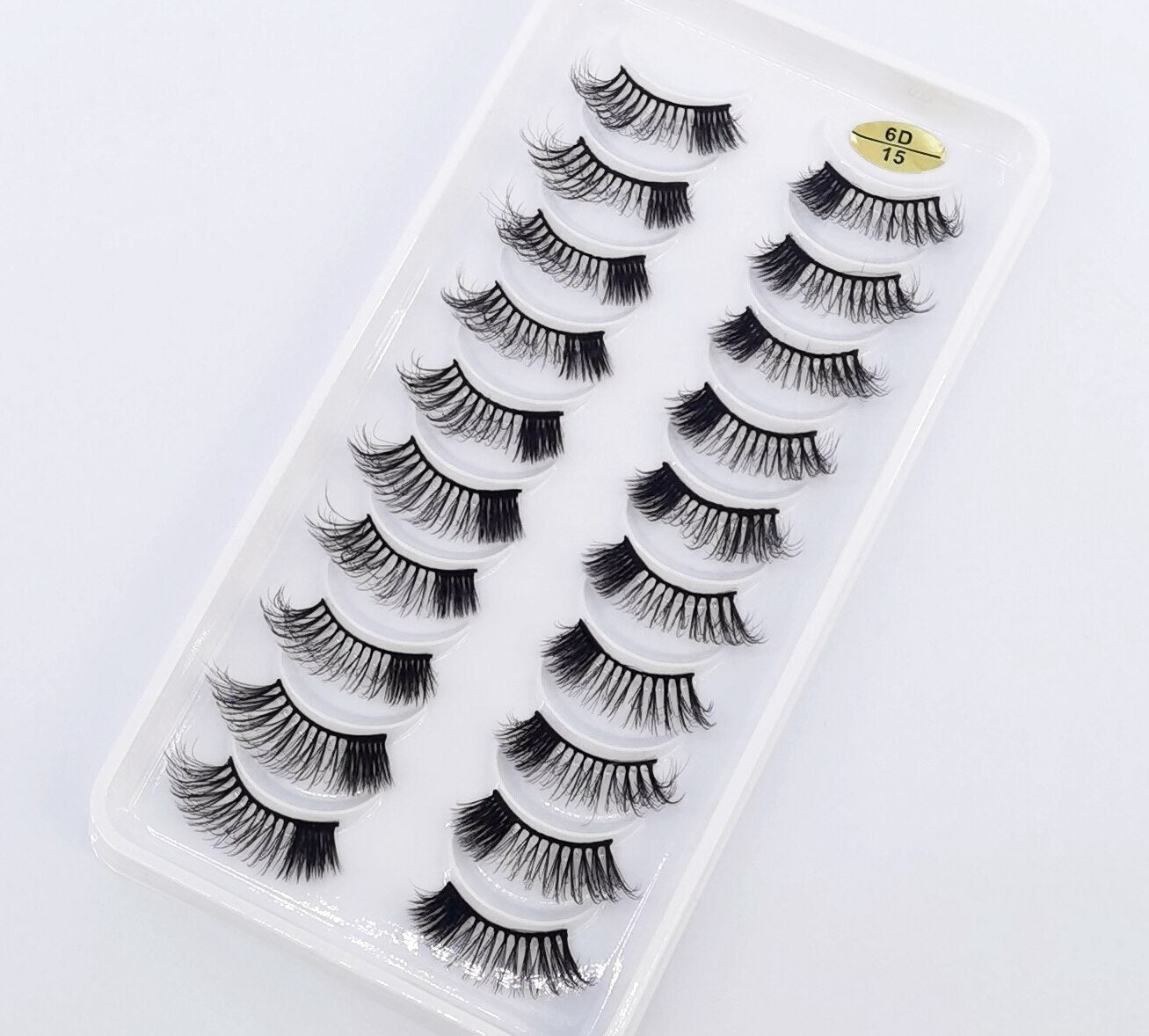 10 Pairs Crisscross Half Eye Lashes Natural False Eyelashes Handmade Faux 3D Mink Lashes Eyelash Extension