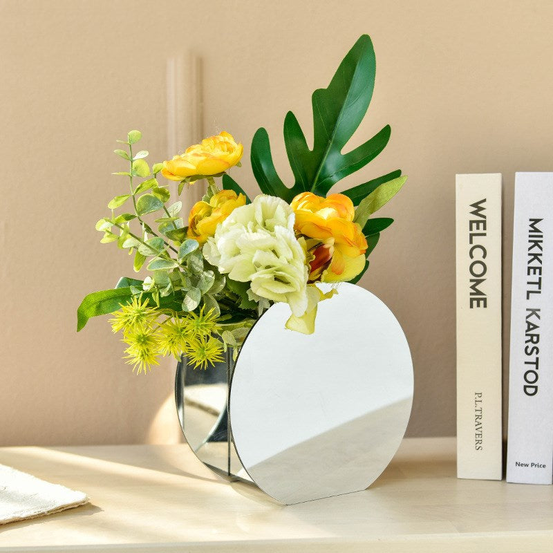 Rainbow Color Acrylic Vases Floral Container Decorative Home Office Decoration