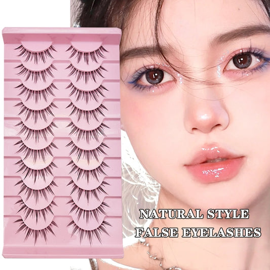 Natural Style Eyelashes 5/10 Pairs 3D Mink Lashes Manga Soft False Eyelashes Little Devil Lashes Full Strip