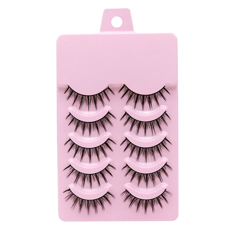 5 pairs set Cos cross false eyelashes Lash Extension 3D Japanese Fairy Little Devil Cosplay