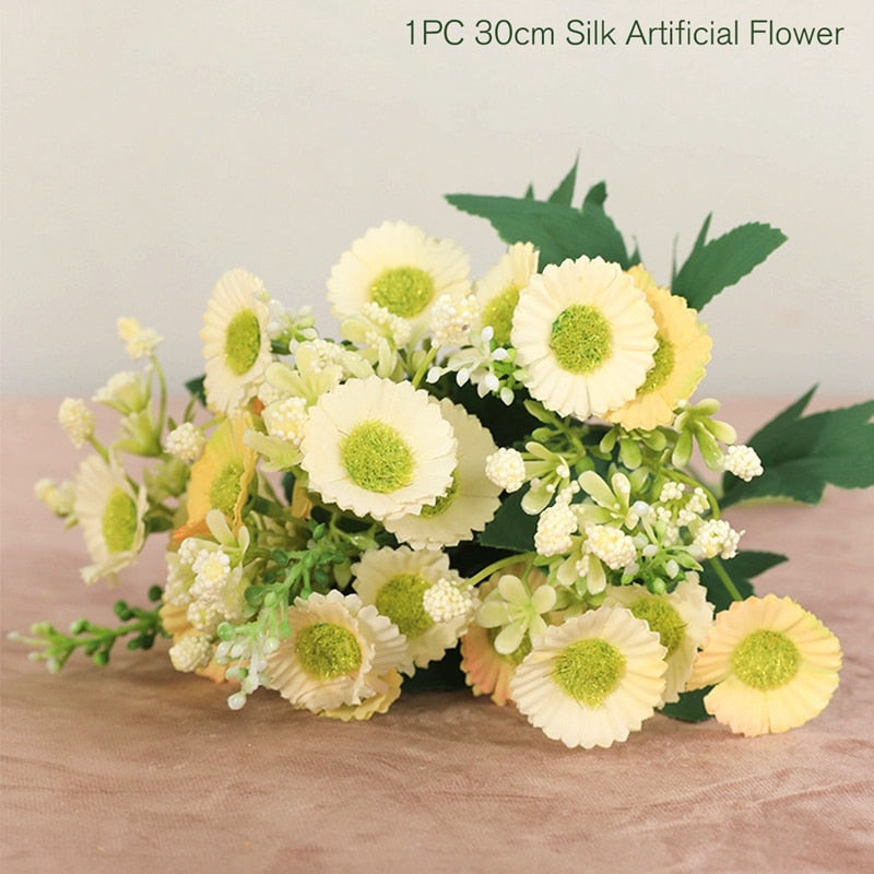 1PC Artificial Flowers Real Touch Artificial Moth Orchid Butterfly Peony Daisy For Home Table Wedding Festival Decoration