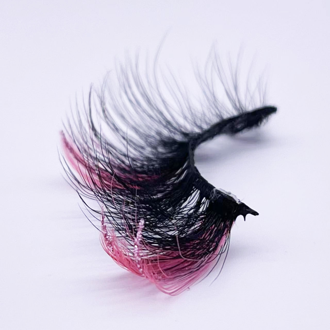 Glitter ombre Colored Lashes 20MM Mink Lashes Dramatic Colorful Natural Eyelashes Extension Fake Eyelashes