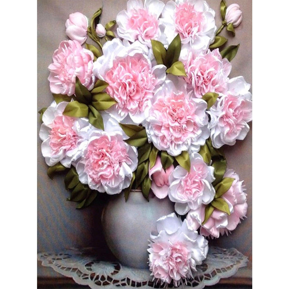 Diamond painting 5D Flower Diamond Mosaic Full Round Diamond  Embroidery DIY Rhinestone Cross stitch Home Decor Diamond painting