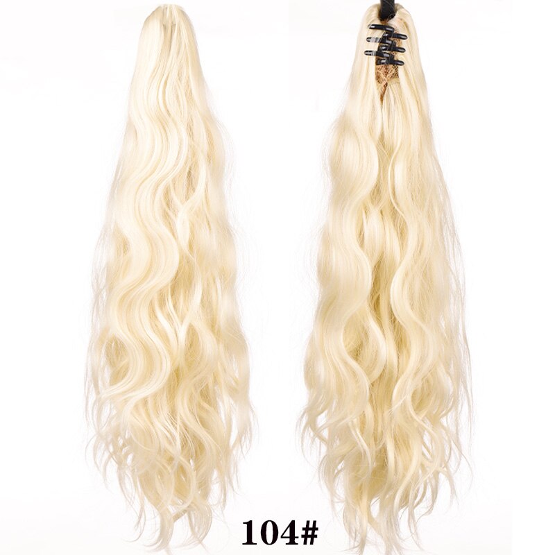 Synthetic Long Curly Claw Clip On Ponytail Hair Extensions Heat Resistant Jaw Clip Pony Tail Hairpiece For Women