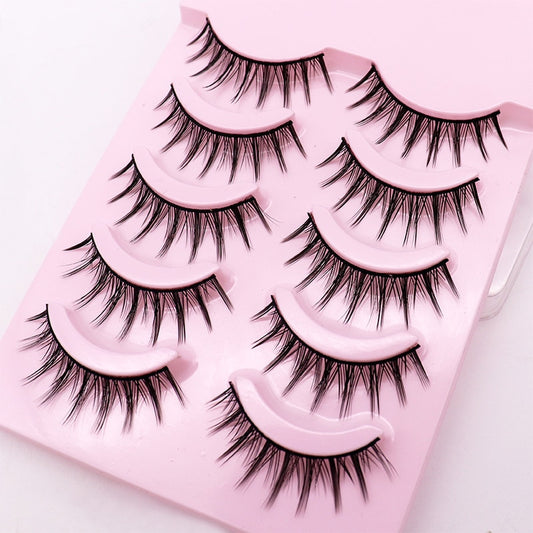 Little Devil Cosplay Lash Extension False Eyelashes 5 Pairs 3D Japanese Fairy Lolita Eyelashes Daily