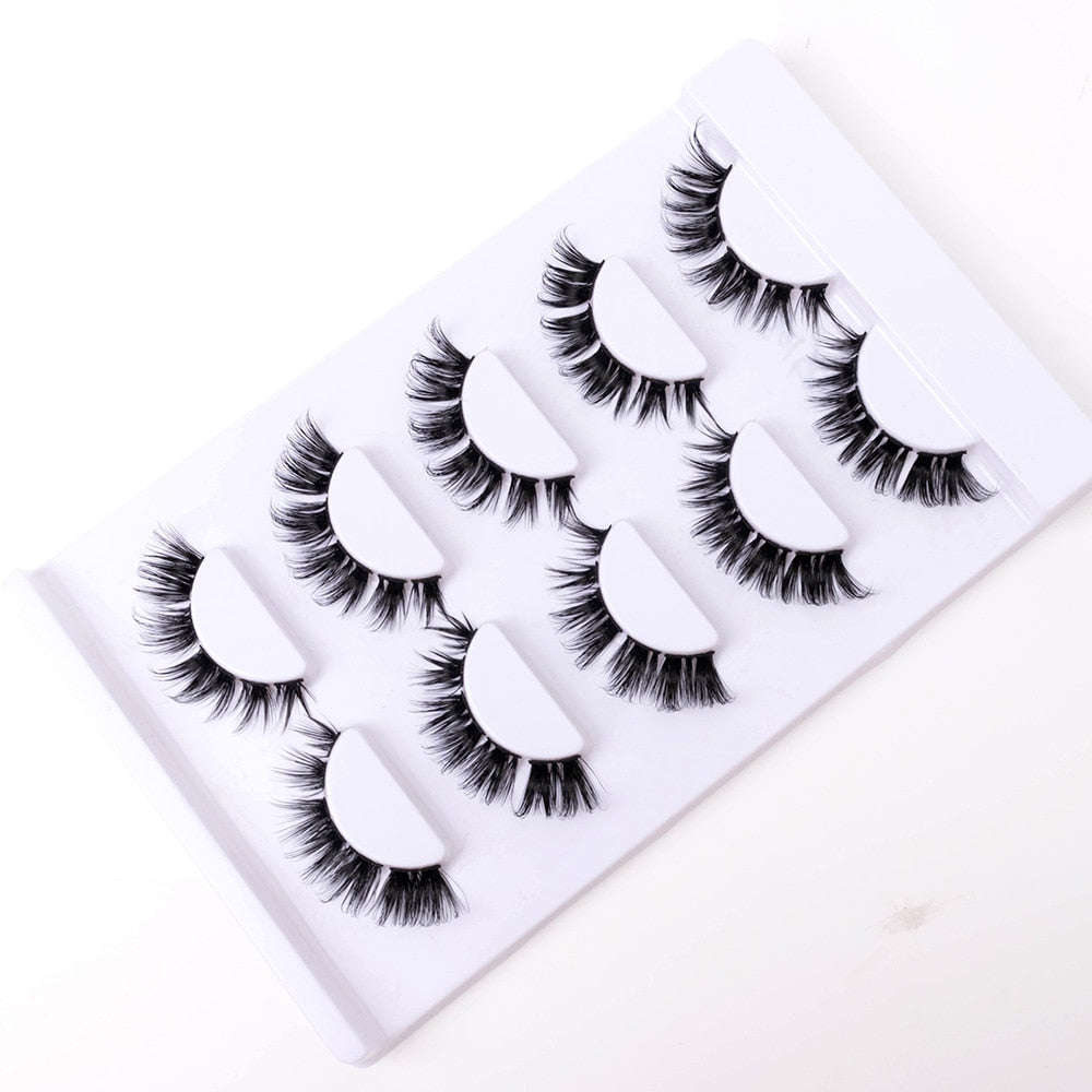 3/5Pairs Eyelash Beam Clusters Eyelash Extension DIY Individual Lashes Extension Half Segment Cluster Lashes