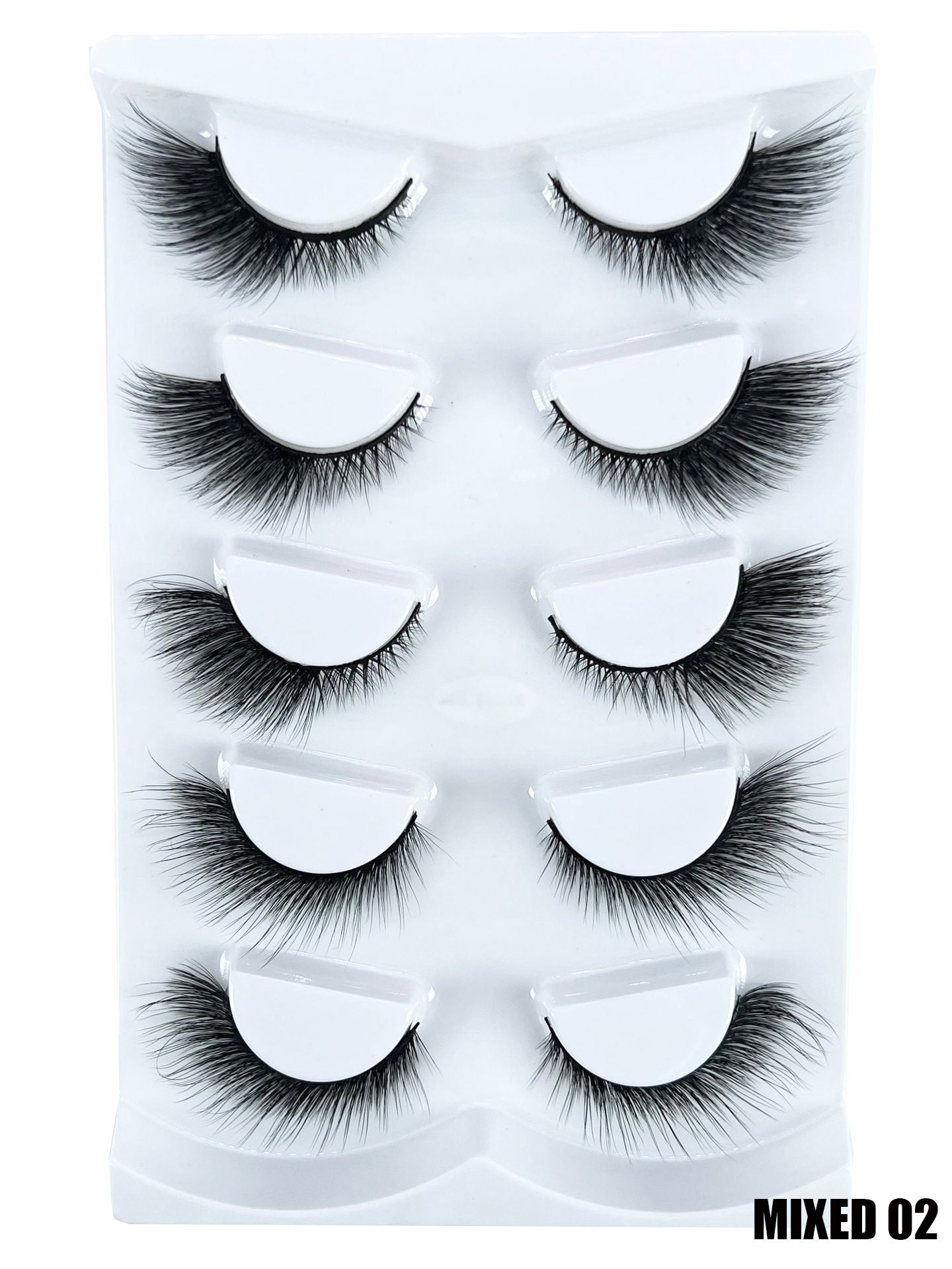 5 Pairs Fake Eyelashes Cat Eye Natural Half Lashes Fox Eye Winged Cat Eye Mink Lashes Extension Faux Cils
