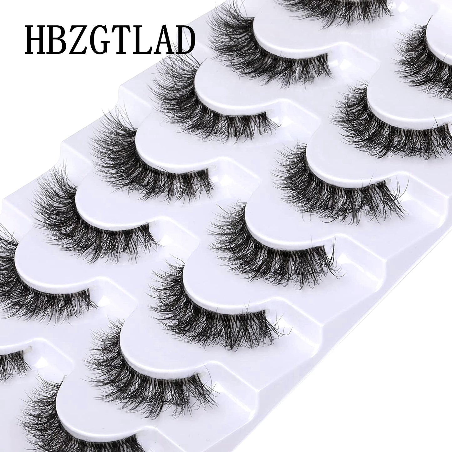 10Pairs Transparent Band Lashes Natural Long 3D Faux Mink False Eyelashes Handmade Fluffy Volume Eye Lash Cilios
