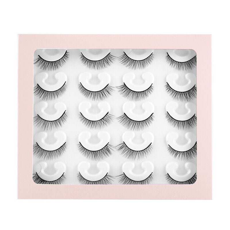 Lashes Natural Cat Eye Look black False Eyelashes Wispy Lashes Fluffy 3D Faux Mink Eyelashes Fake Eyelashes 10Pairs Pack