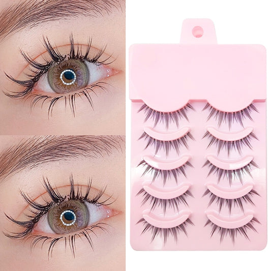 Manga Lash Eyelashes Lashes Wispy Mink Eyelashes Cosmetics Korean Style Soft Natural Lashes