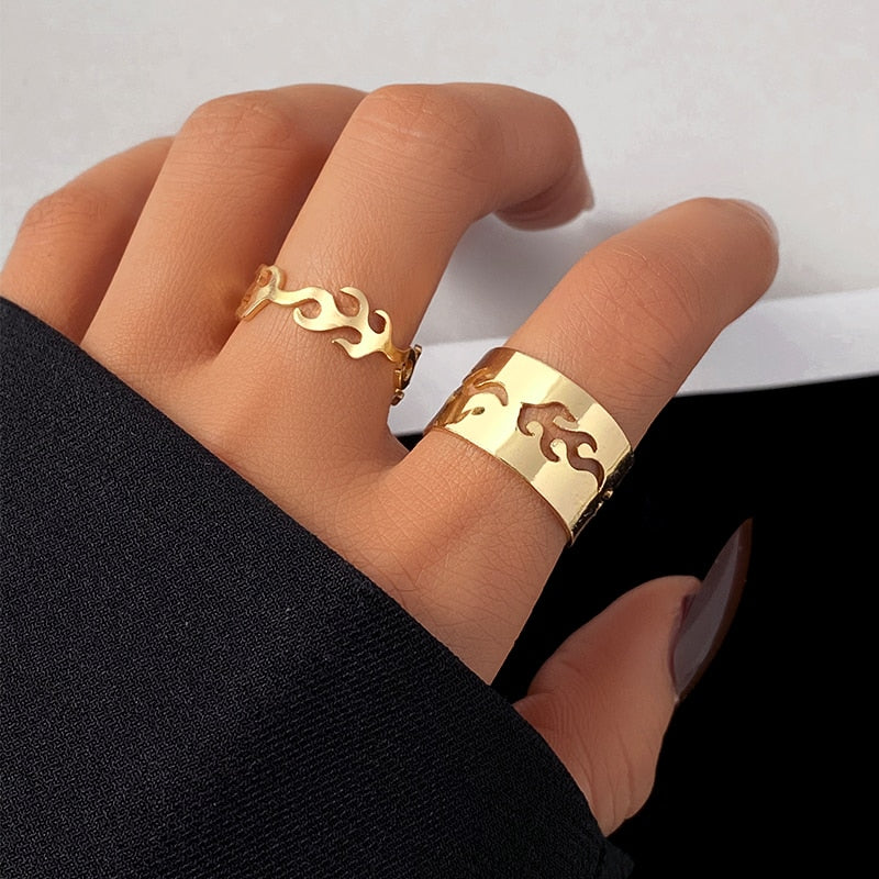 Boho Gold Color 22pcs Heart Rings Set For Women Vintage Geometric Cross Pearl Butterfly Finger Ring Women Jewelry