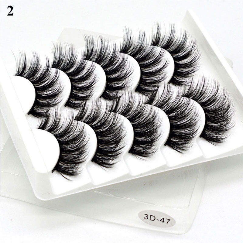 5 pairs set Cos cross false eyelashes Lash Extension 3D Japanese Fairy Little Devil Cosplay