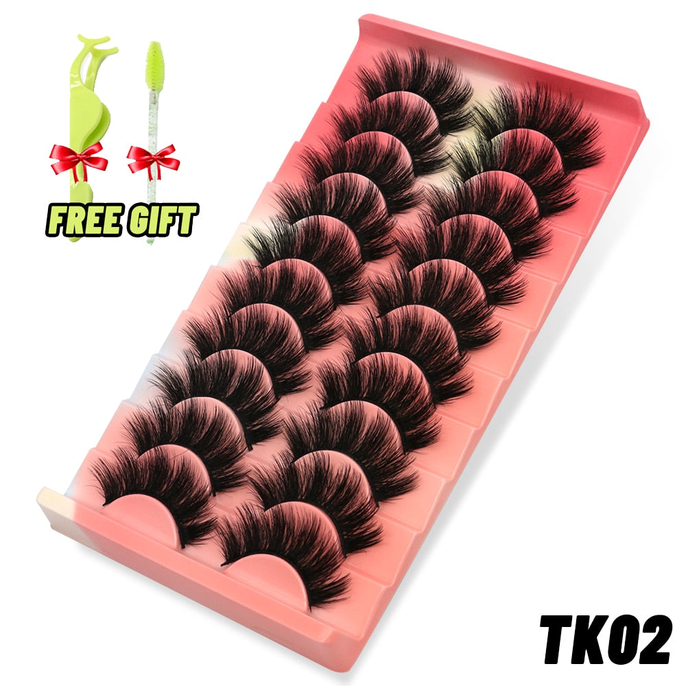 Dramatic False Eyelashes Cosplay 5/10 Pair 3D Mink Eyelashes Natural False Eyelashes