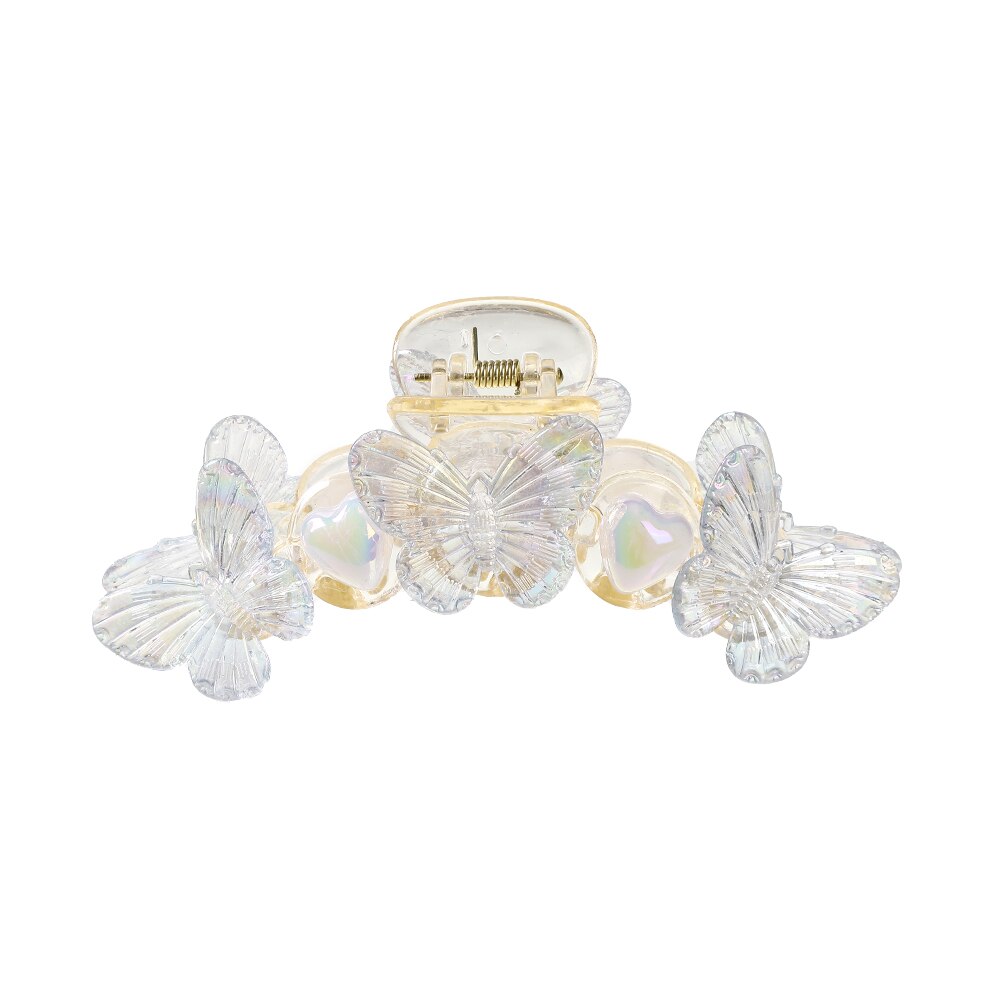 Chic Pearls Hair Claws Elegant Handmade Butterfly Hair Clips Temperament Hairpins Crab Headwear