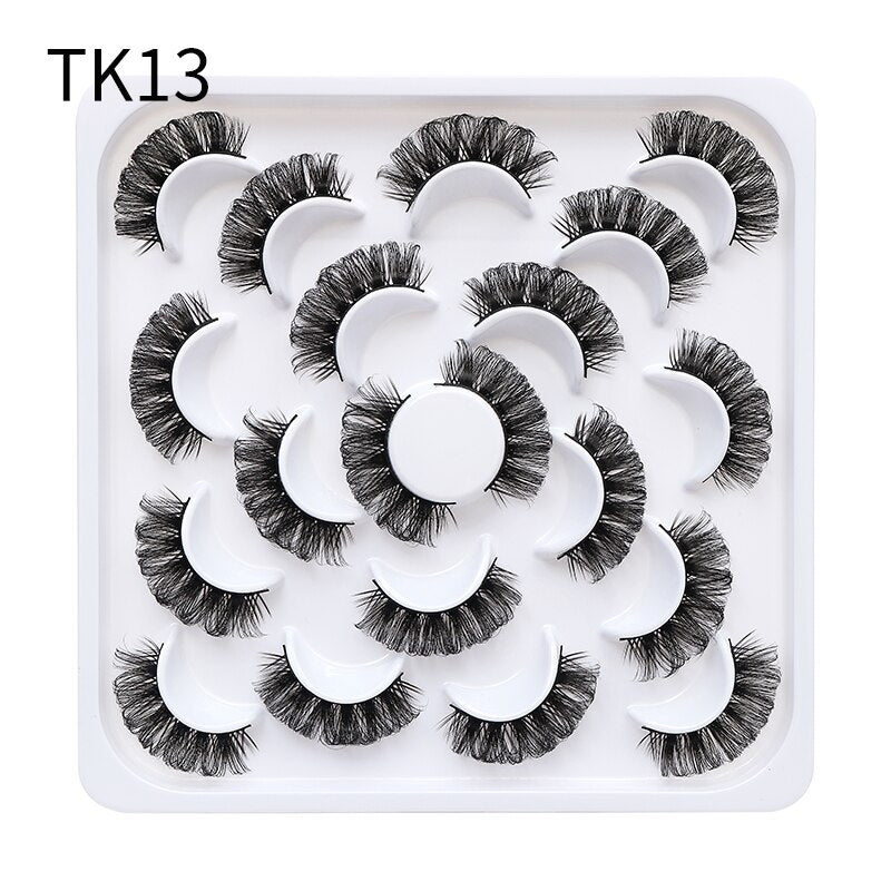 Russian Strip Lashes 25mm 3D Mink Volume Fluffy Natural False Eyelashes Thick Dramatic Mink Eyelashes