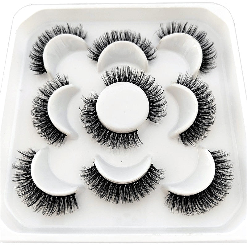 DD Curl 10-23mm Lashes 3D Mink Eyelashes Reusable Fluffy Strip Lashes eyelashes extensions