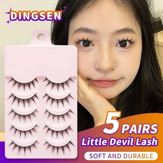 Manga Lashes Natural False Eyelashes 5pair Fake Lash Korean Lashes Natural Lash