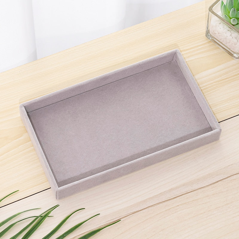 Flannelette Jewelry Display Stackable Exquisite Jewellery Holder Portable Ring Earrings Necklace Organizer Box Organizator