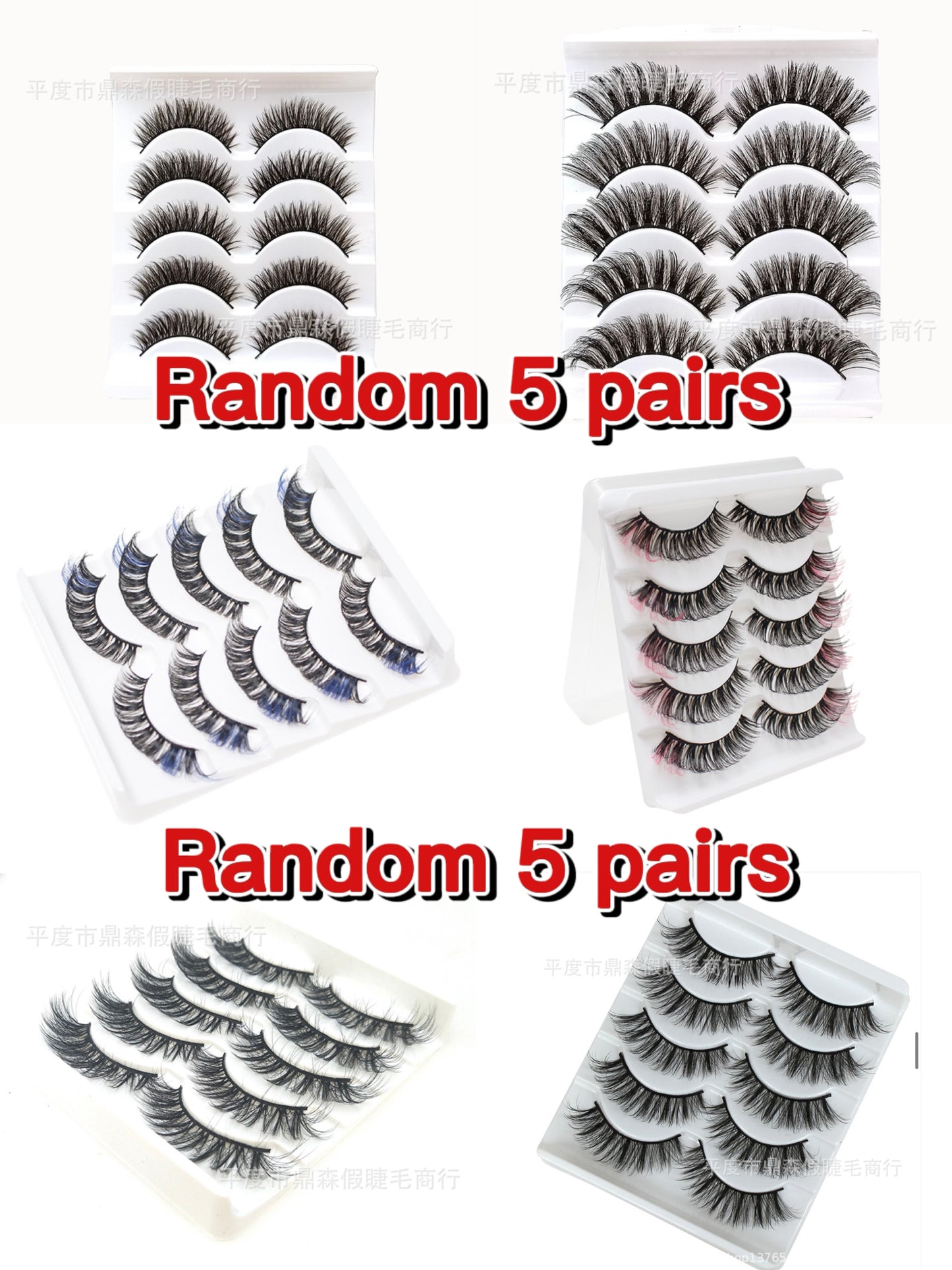 10Pairs Eyelashes Natural Long False Eyelashes Bulk Extension Individual Mink Lashes