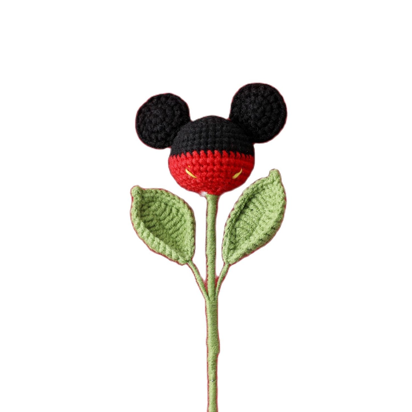 Hand-knitted Pig Crochet Flowers Bouquet Kawaii Animal Shape Artificial Flower Finished Homemade Home Decor Kids Gifts