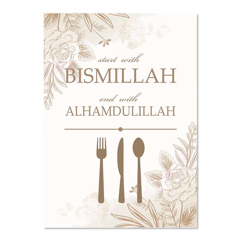 Modern Islamic Wall Art Kitchen Decor Canvas Painting Posters and Prints for Dining Room Home Decor