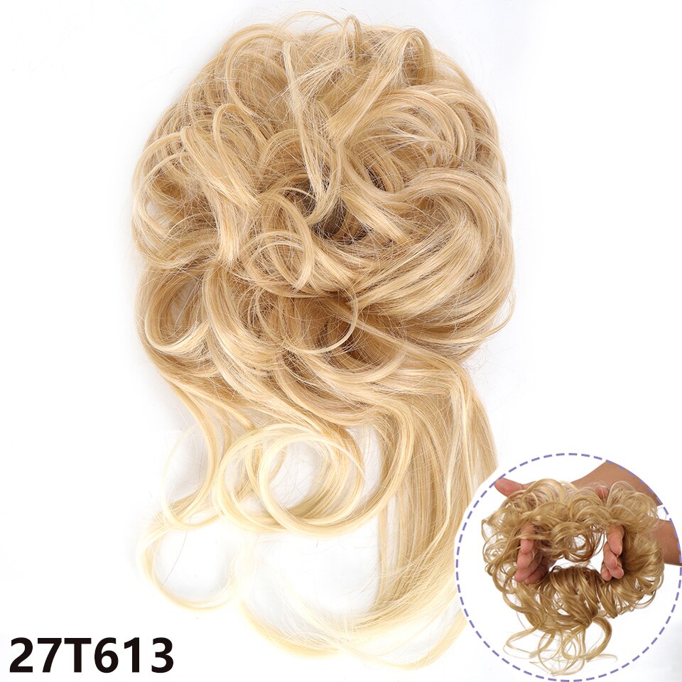 Synthetic Claw Chignon Clip in Hair Bun Messy Curly Hair Hairpieces Natural Wavy Curly Combs add Hair Volume for Women