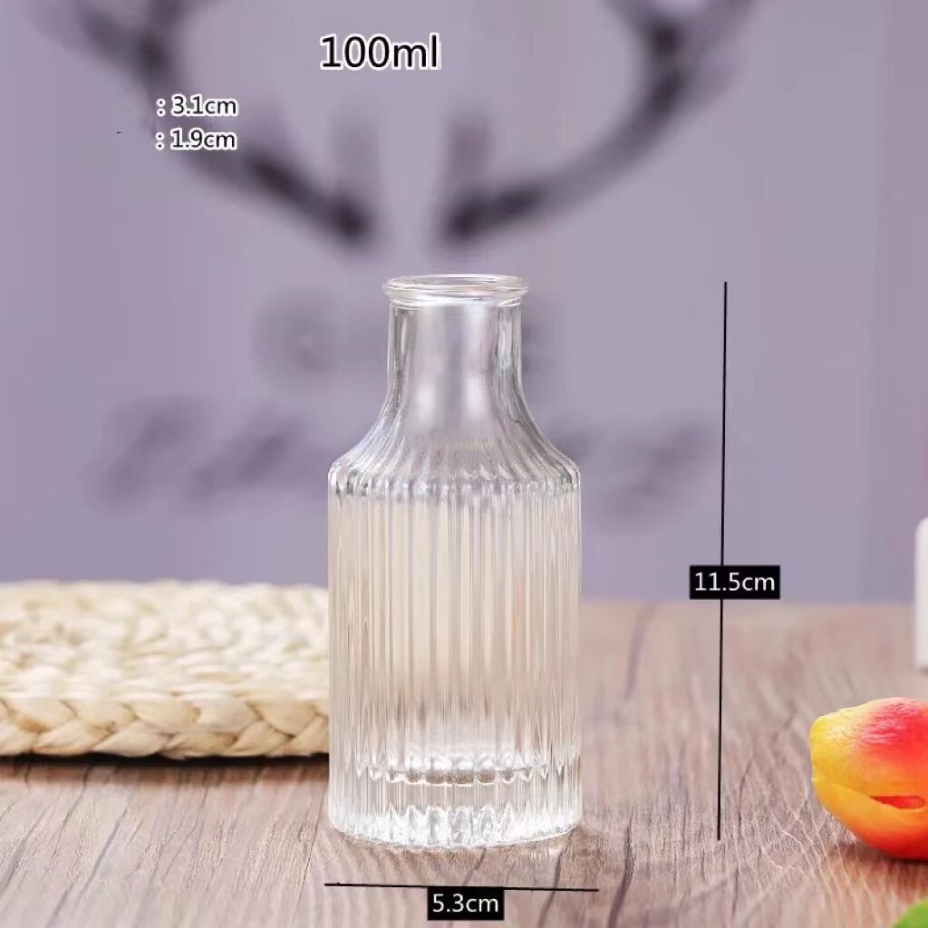Simple Transparent Glass Small Vase Nordic Decoration Living Room Flower Home