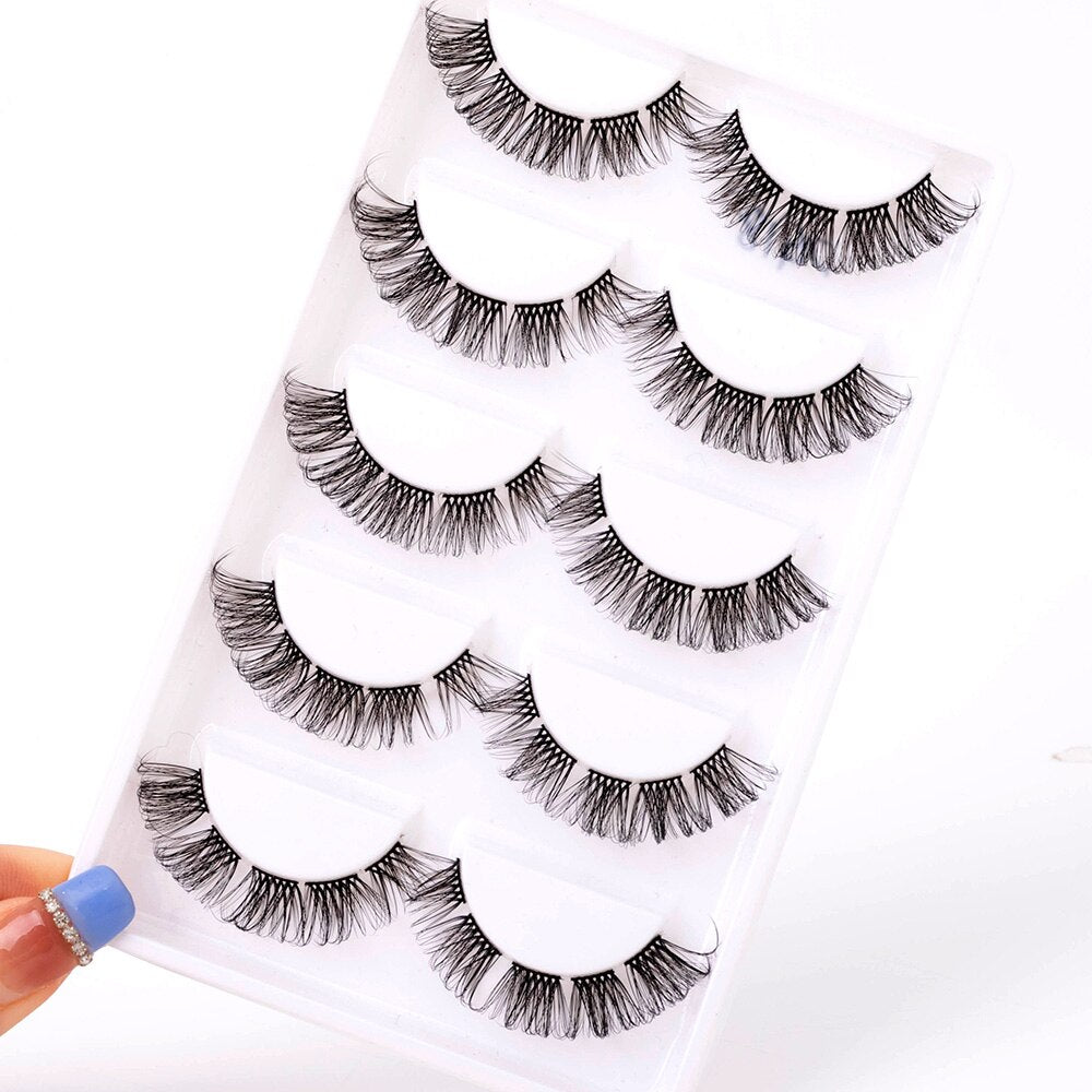3/5Pairs Eyelash Beam Clusters Eyelash Extension DIY Individual Lashes Extension Half Segment Cluster Lashes