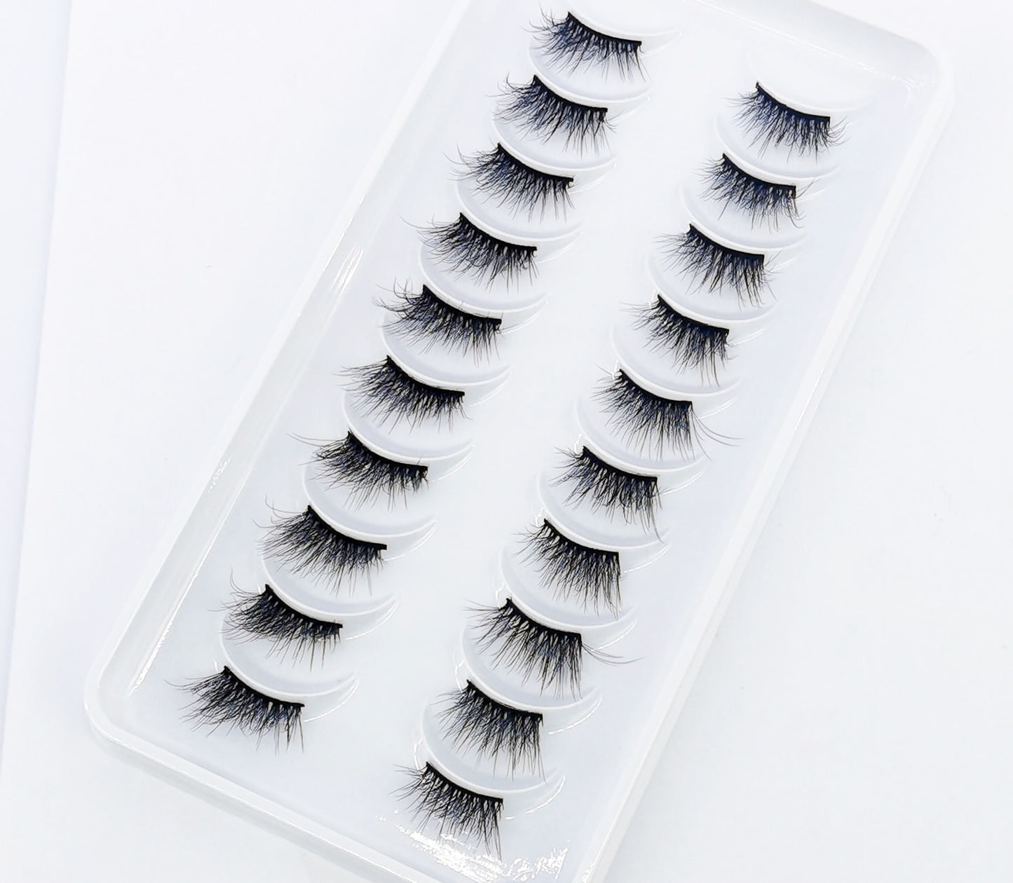 10 Pairs Crisscross Half Eye Lashes Natural False Eyelashes Handmade Faux 3D Mink Lashes Eyelash Extension