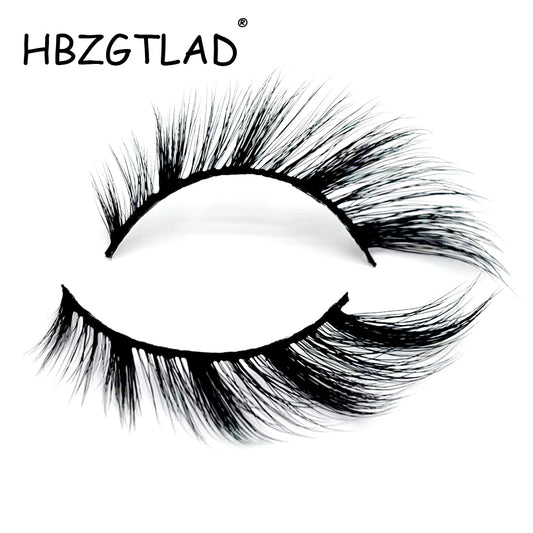 Cat-Eye 3D Mink Eyelashes Curled Winged Natural Realistic Messy End Eye Elongated Thick False Eyelashes Soft
