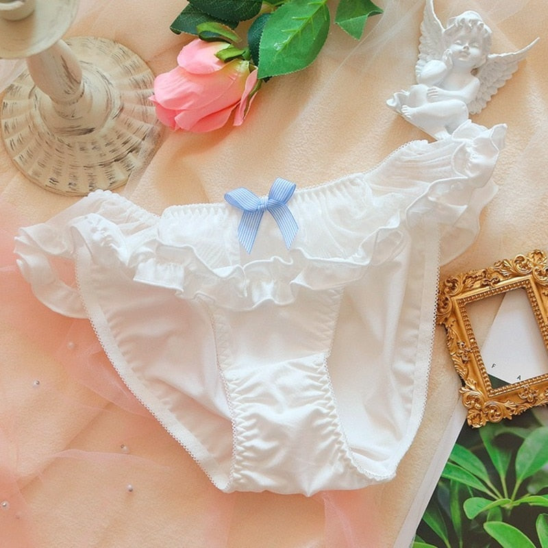 Lolita Girls Underwear Cute Bra & Panties Set Underwear Sleep Intimates Sweet Kawaii Lace Comfortable Bra Set Lovely Lingerie