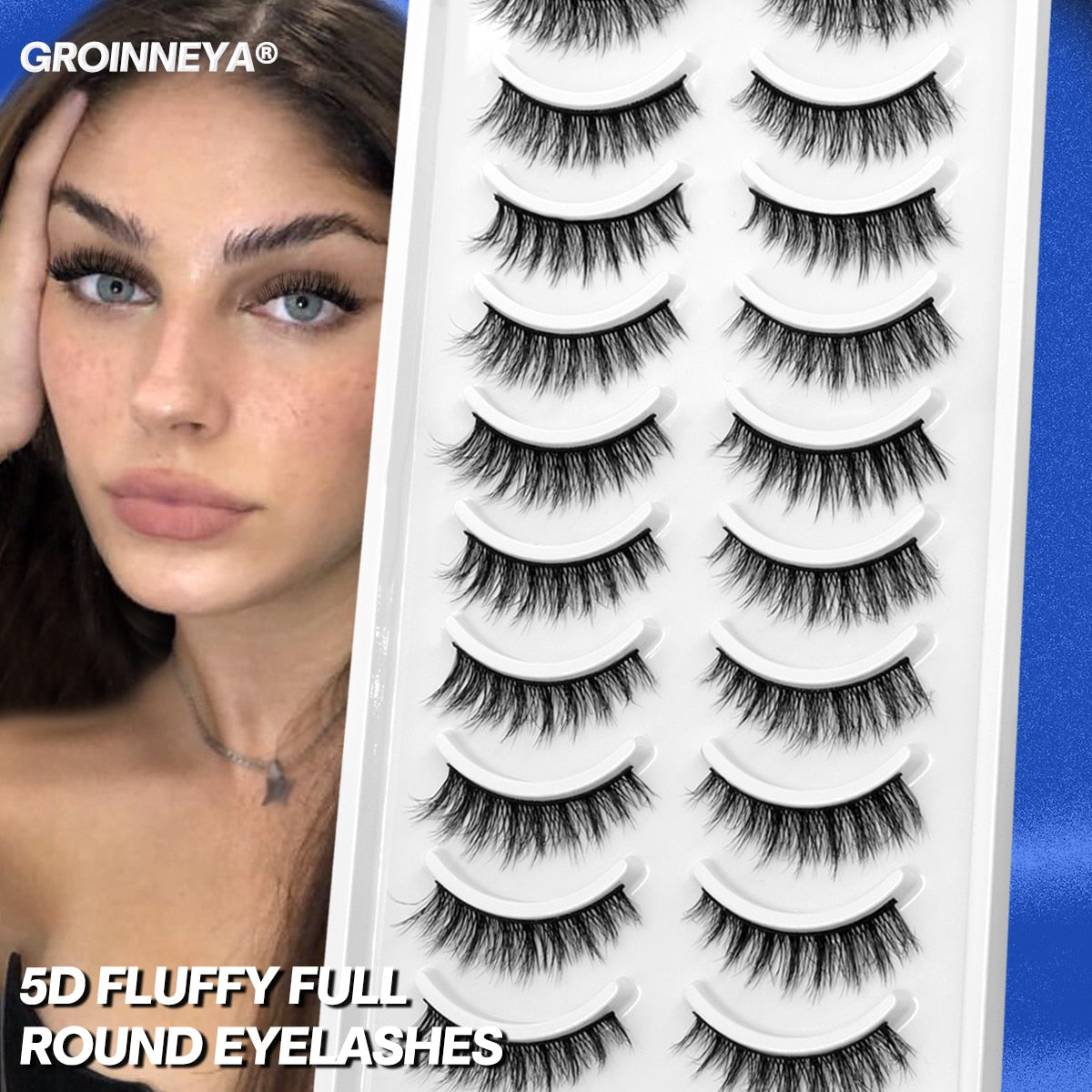 5/10 Pairs 3D Mink Lashes Natural Eyelash Soft Full Thick Wispy Eyelash Mink Lashes extension short eyelashes